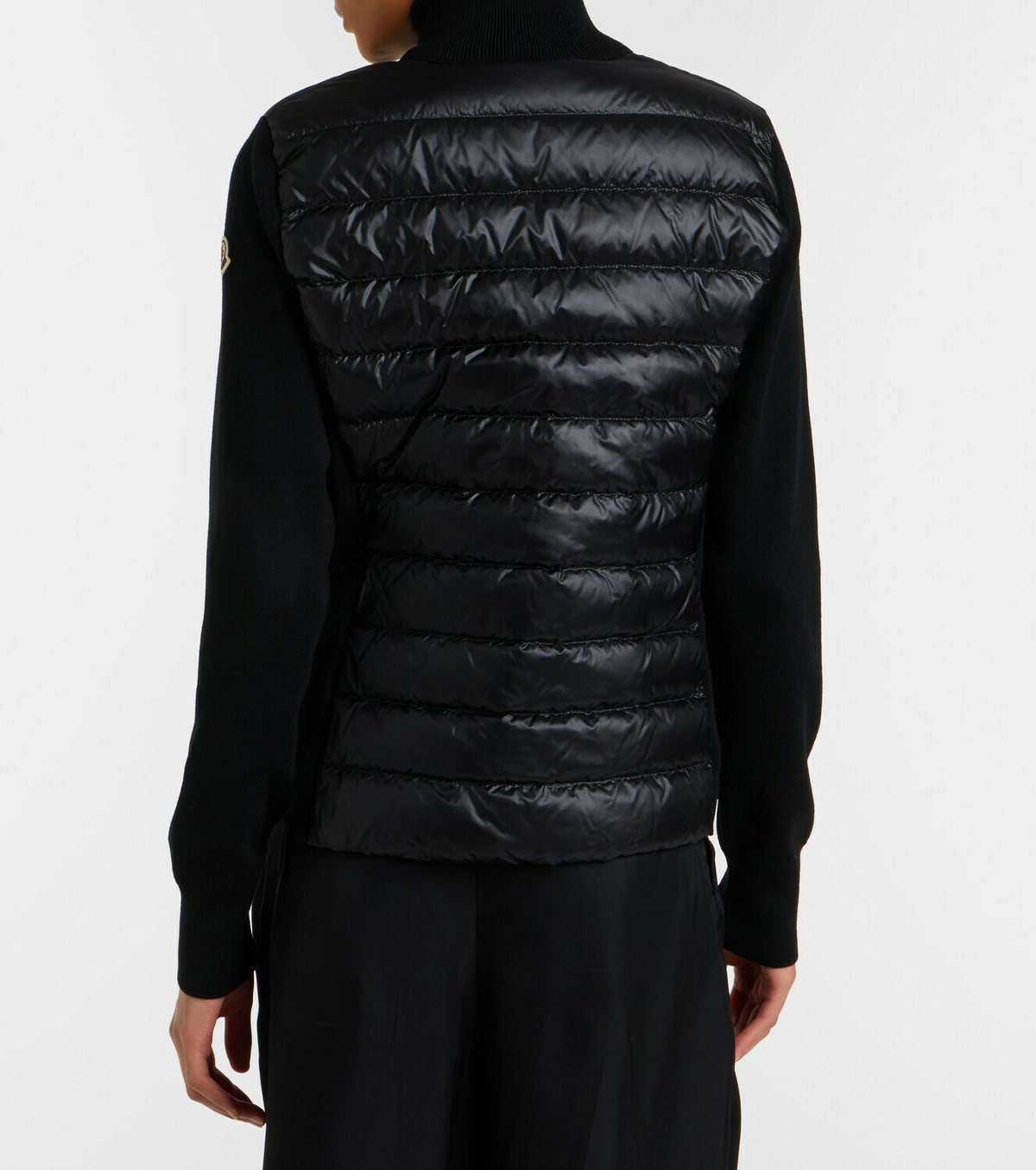 Moncler Down-paneled virgin wool cardigan