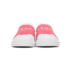 Givenchy White and Pink Webbing Urban Knots Sneakers