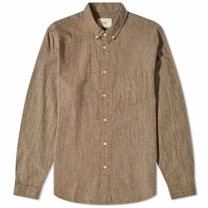 Photo: Folk Men's Relaxed Fit Shirt in Brown