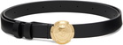 Jean Paul Gaultier Black Champagne Cork Leather Belt