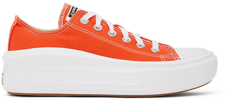 Photo: Converse Orange & White Chuck Taylor All Star Move Ox Sneakers