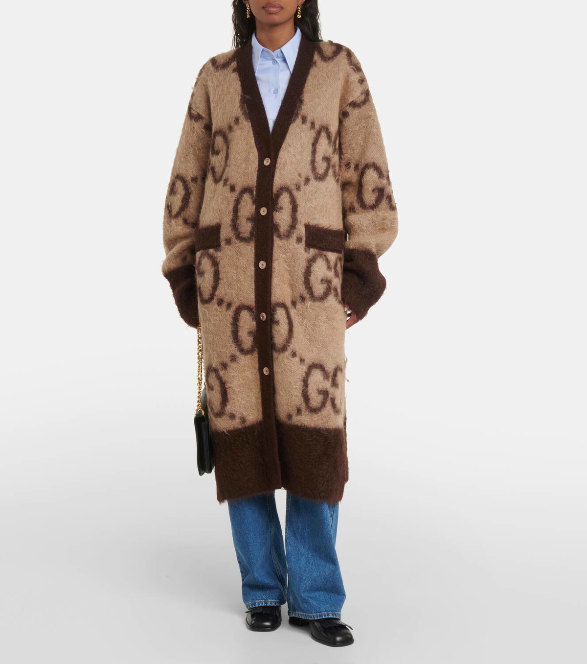 Gucci GG jacquard mohair-blend cardigan Gucci