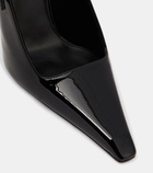 Saint Laurent Lee patent leather slingback pumps