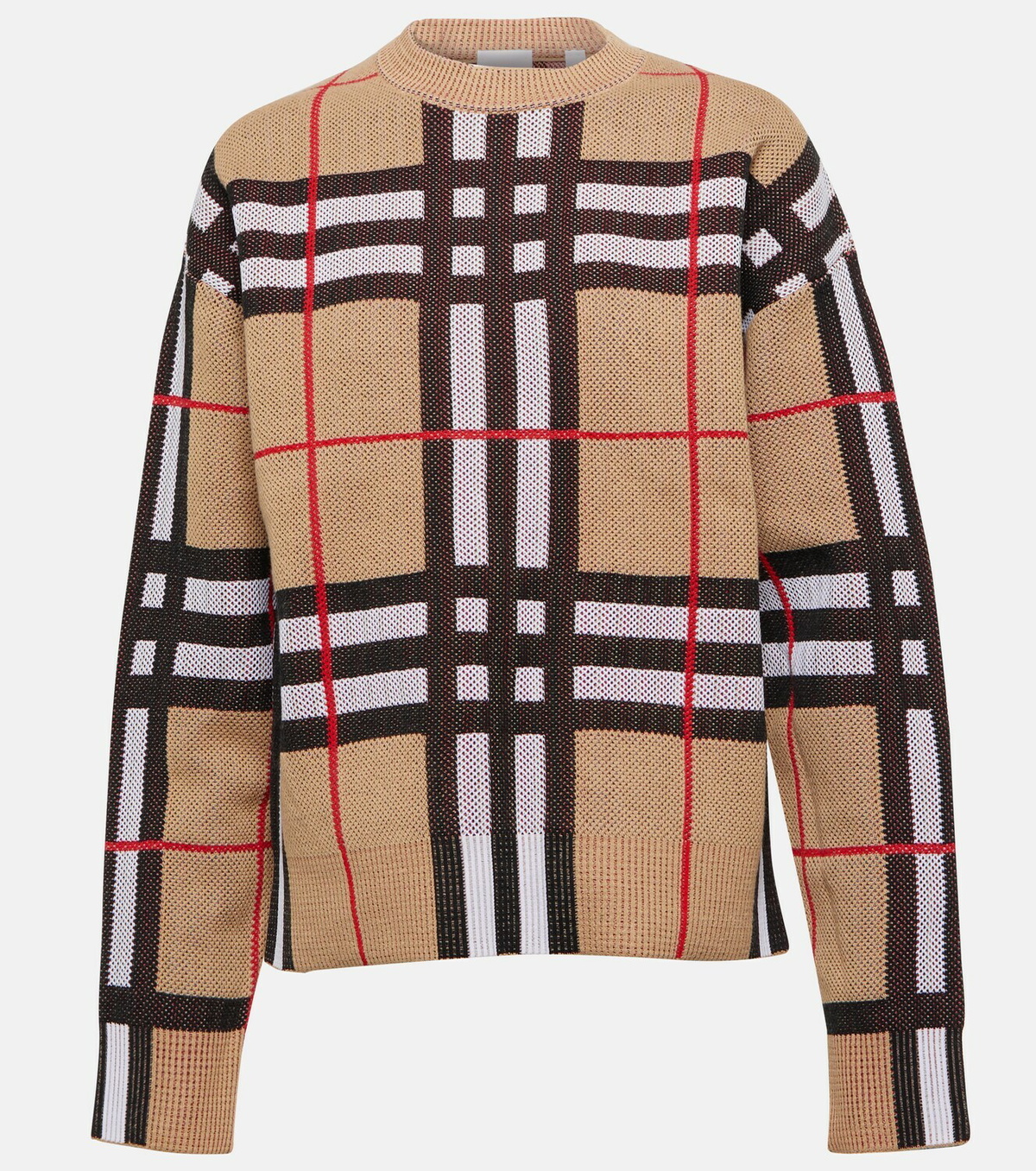 Burberry vintage check discount detail cotton blend sweatshirt