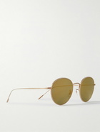 Oliver Peoples - Altair Round-Frame Gold-Tone Polarised Sunglasses