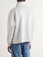 Aimé Leon Dore - Logo-Appliquéd Cotton Half-Zip Sweatshirt - Gray