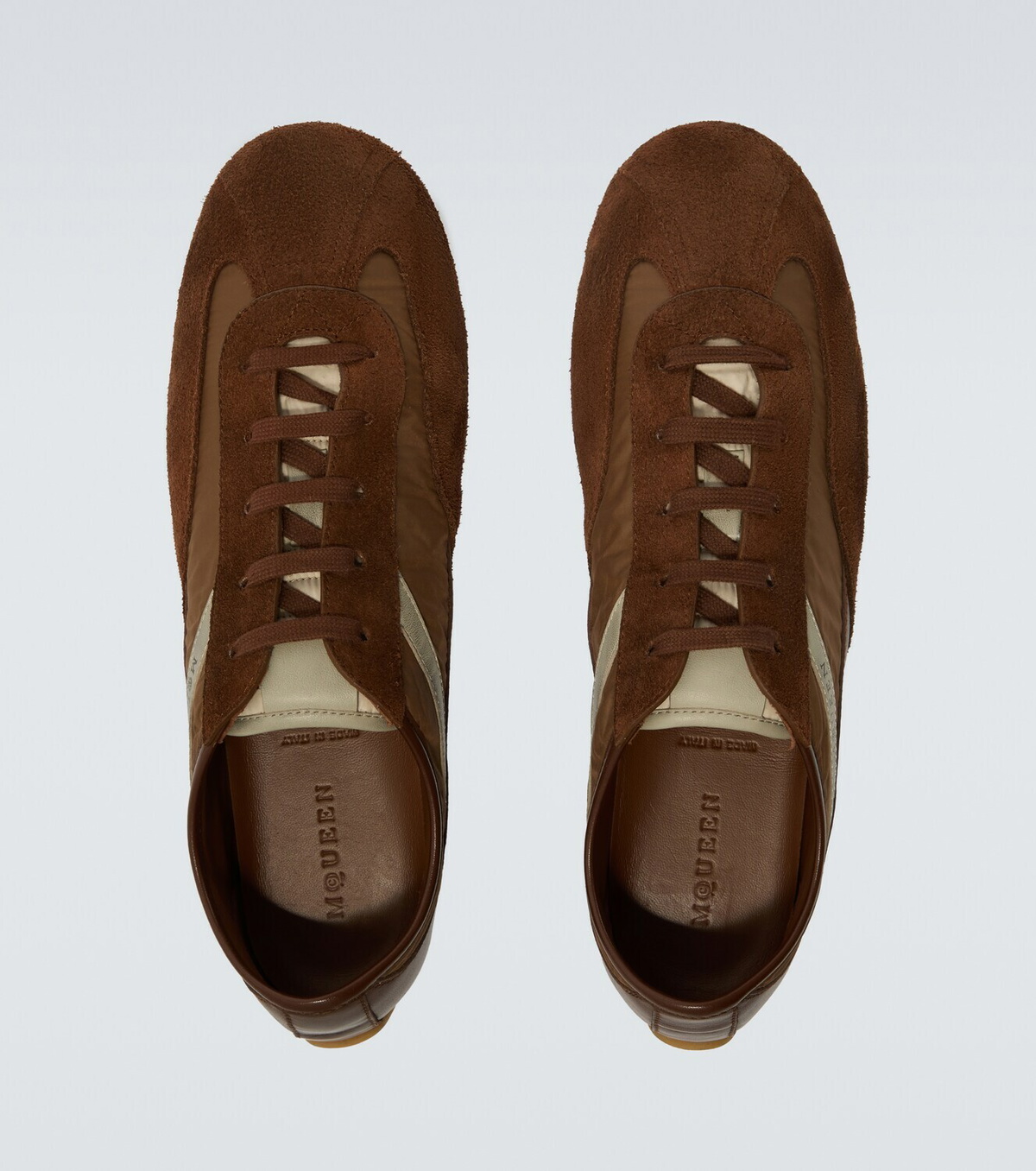 McQueen Suede-trimmed sneakers
