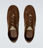 McQueen Suede-trimmed sneakers