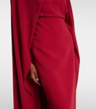 Roksanda Neolitsea caped crêpe cocktail dress