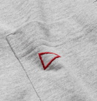 Pilgrim Surf Supply - Logo-Embroidered Mélange Cotton-Jersey T-Shirt - Gray