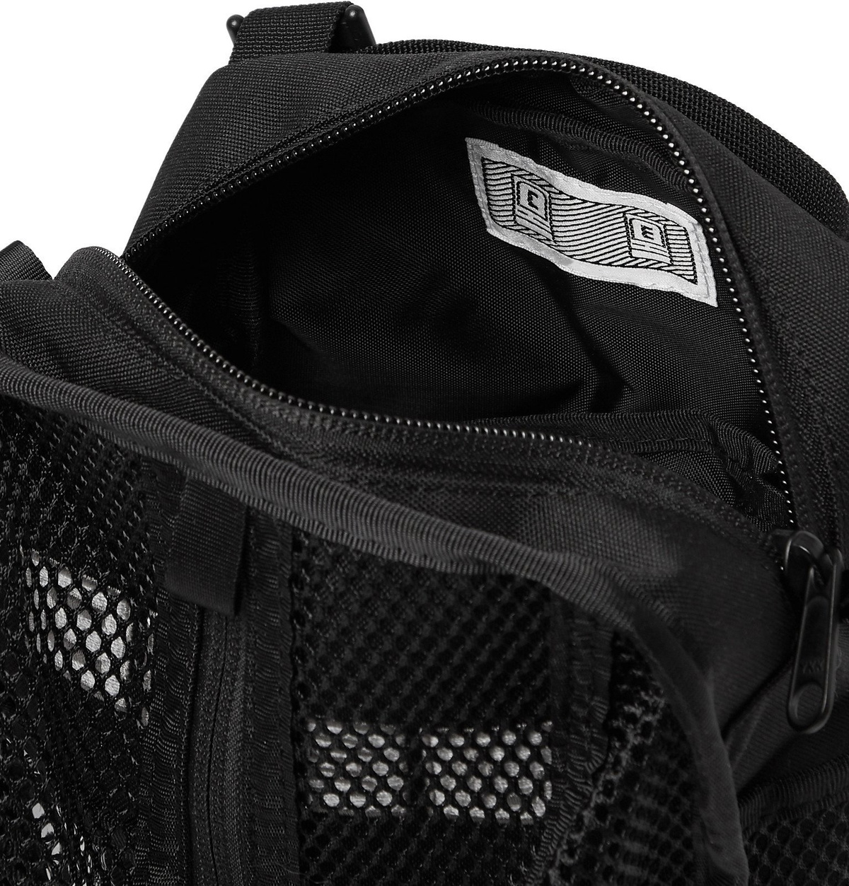Cav Empt - Mesh and Canvas Messenger Bag - Black