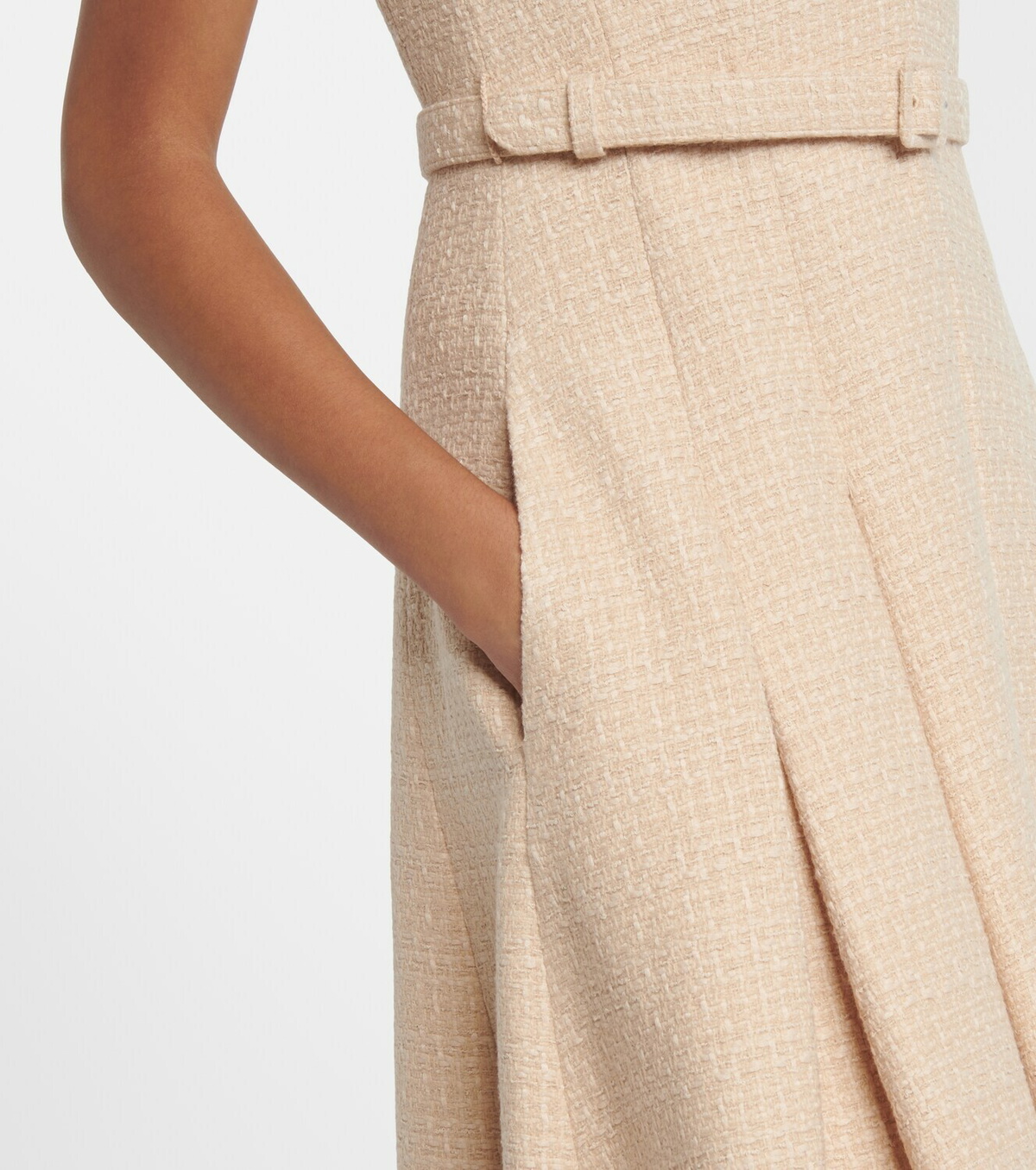 Roland Mouret Belted bouclé maxi dress