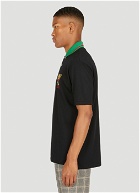 Cat Patch Polo Shirt in Black