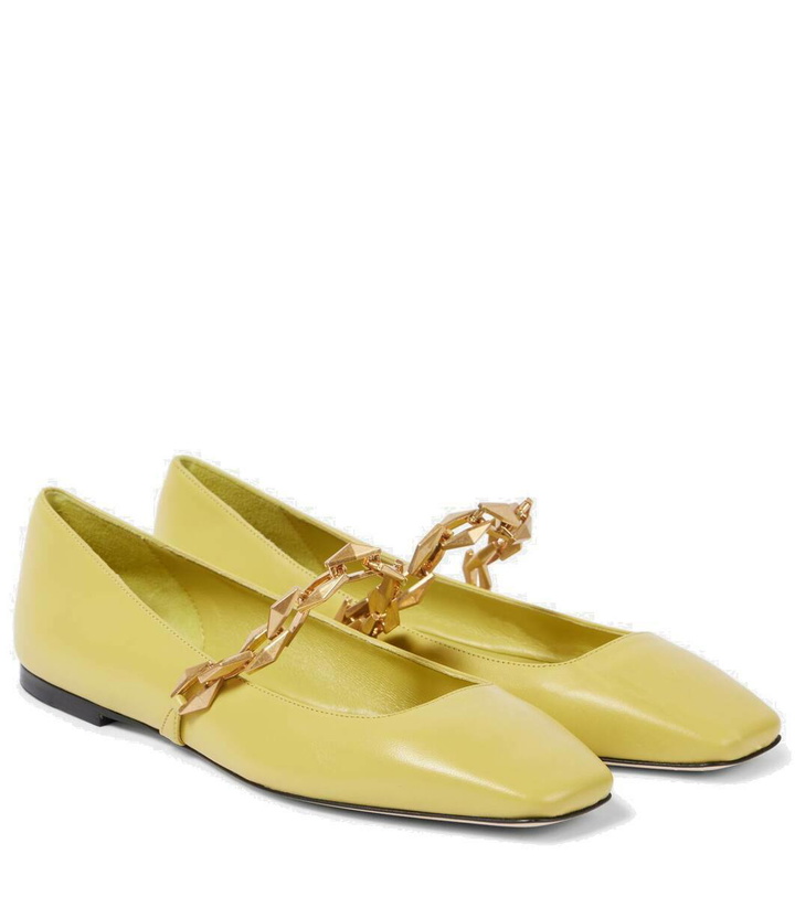 Photo: Jimmy Choo Diamond Tilda leather ballet flats