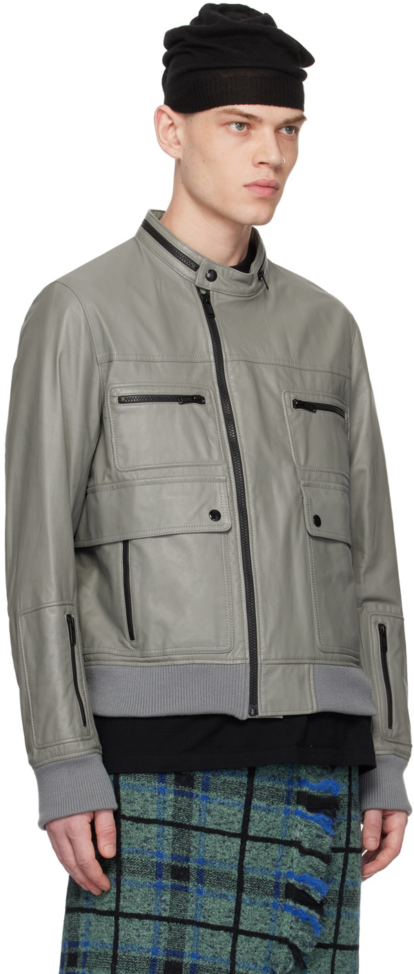 UNDERCOVER Gray Zip Coat