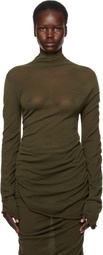 ISSEY MIYAKE Green Ambiguous Wool Sweater