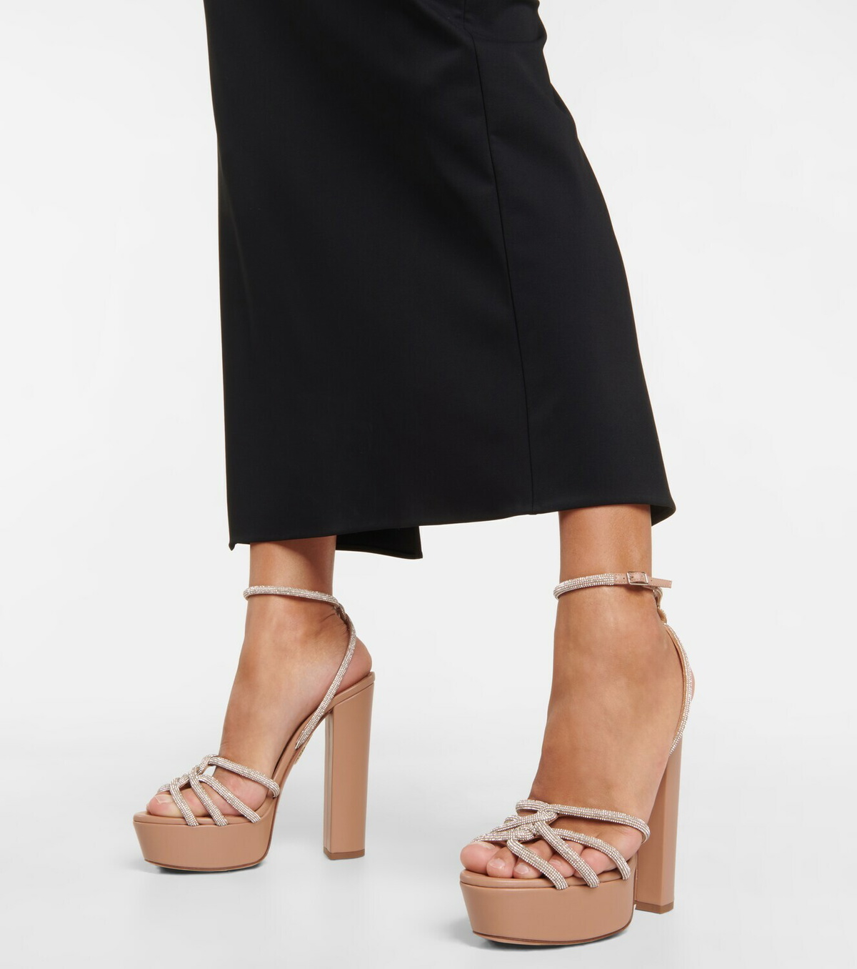 Aquazzura Moondust Plateau 140 platform sandals