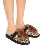 Alanui - x Suicoke leopard-print calf hair slippers