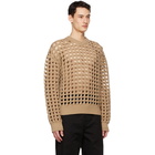 Bottega Veneta Beige Wool Mesh Sweater