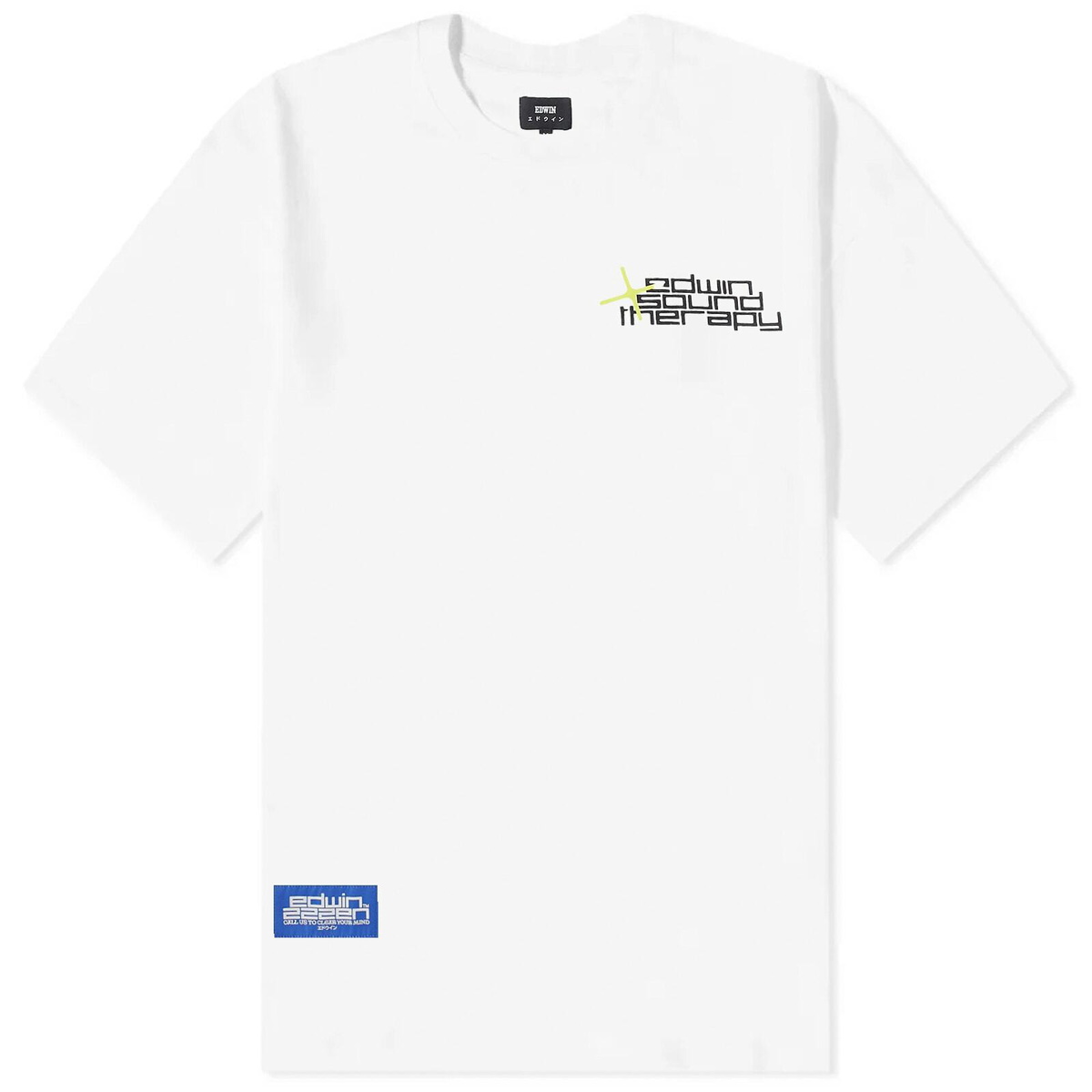 Tシャツ・カットソー EDWIN Men T-shirt White I035037 0267 Edwin Men's Therapy T-Shirt in White Edwin