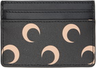 Marine Serre Black Screen Print Leather Card Holder
