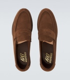 George Cleverley Cannes suede penny loafers