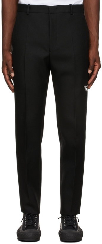 Photo: Jil Sander Black Wool Zip Pocket Trousers