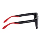 Alexander McQueen Black and Red Court Sunglasses
