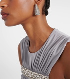 Alexander McQueen Crystal-embellished drop earrings