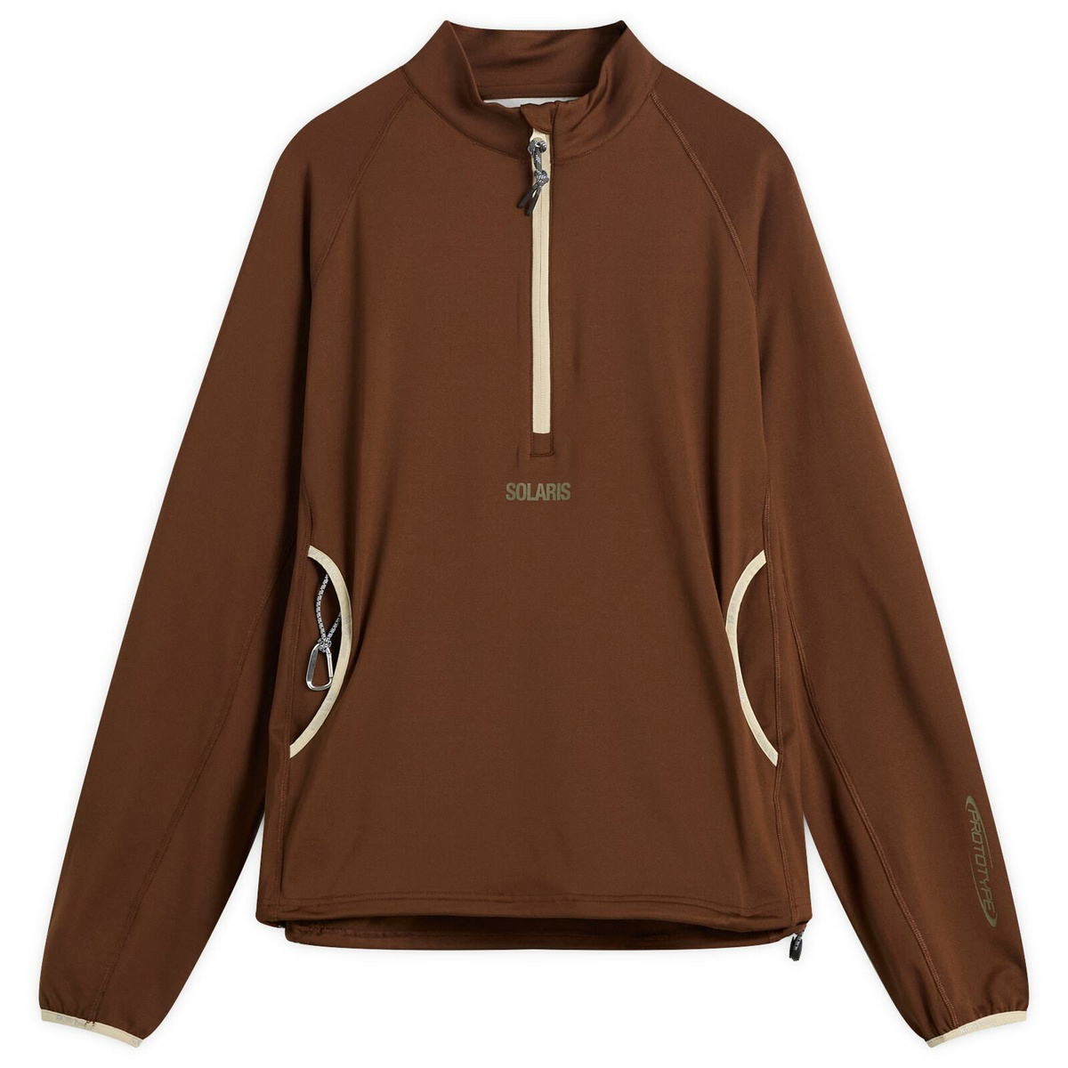 KA_YO_Prototype Men's Half Zip Base Layer in Burnt Wine