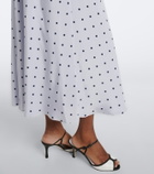 Alessandra Rich Belted polka-dot halterneck silk midi dress