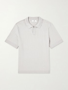 Mr P. - Knitted Cotton Polo Shirt - Gray