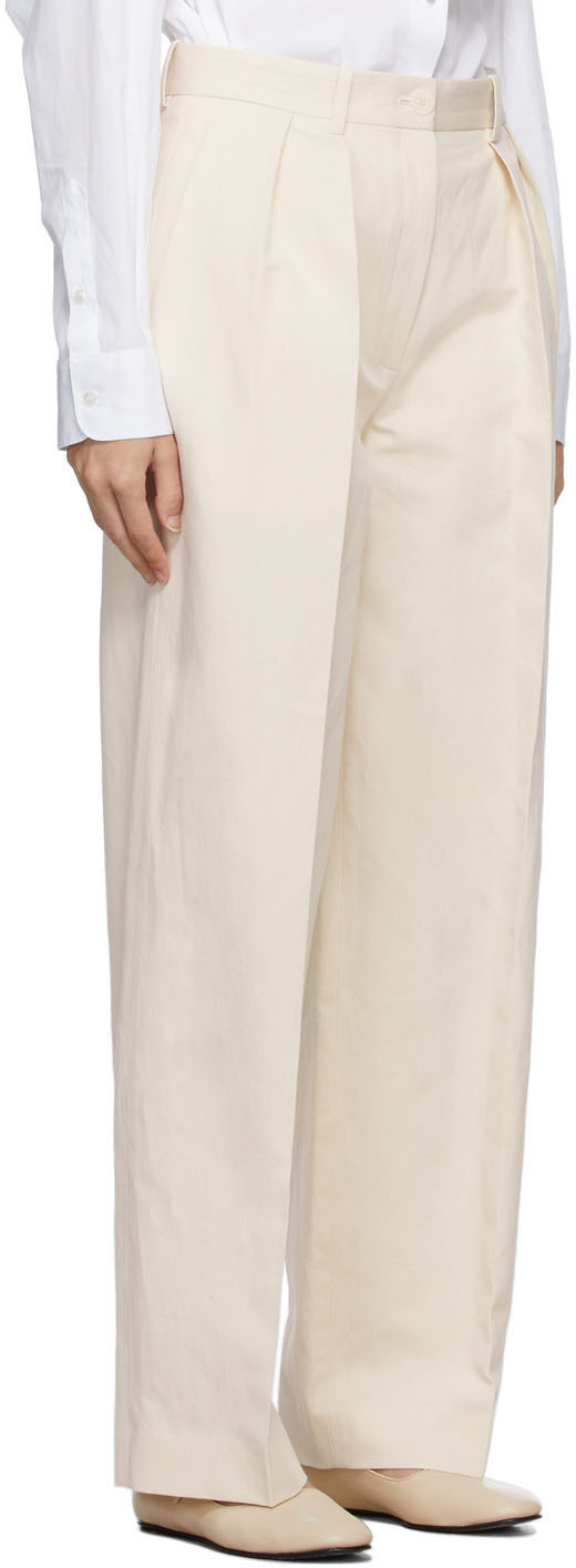 The Row Beige Linen Igor Trousers The Row