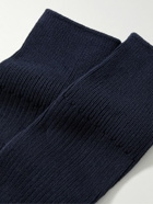 Anonymous Ism - Brilliant Ribbed-Knit Socks - Blue