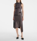 Coperni Floral-appliqué satin top