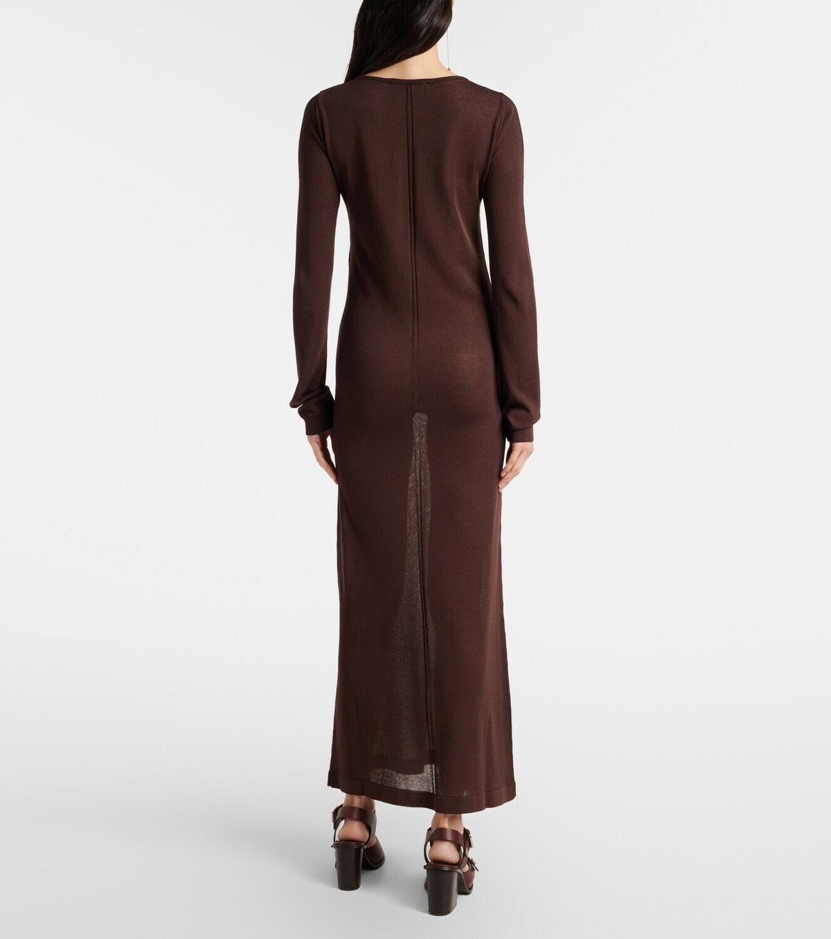 Lemaire Semi-sheer crêpe maxi dress