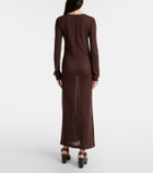 Lemaire Semi-sheer crêpe maxi dress