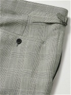 Kingsman - Prince of Wales Checked Linen and Wool-Blend Trousers - Gray