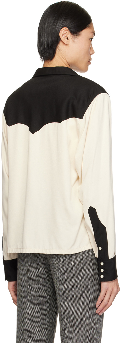 The Letters Off-White & Black Western Shirt