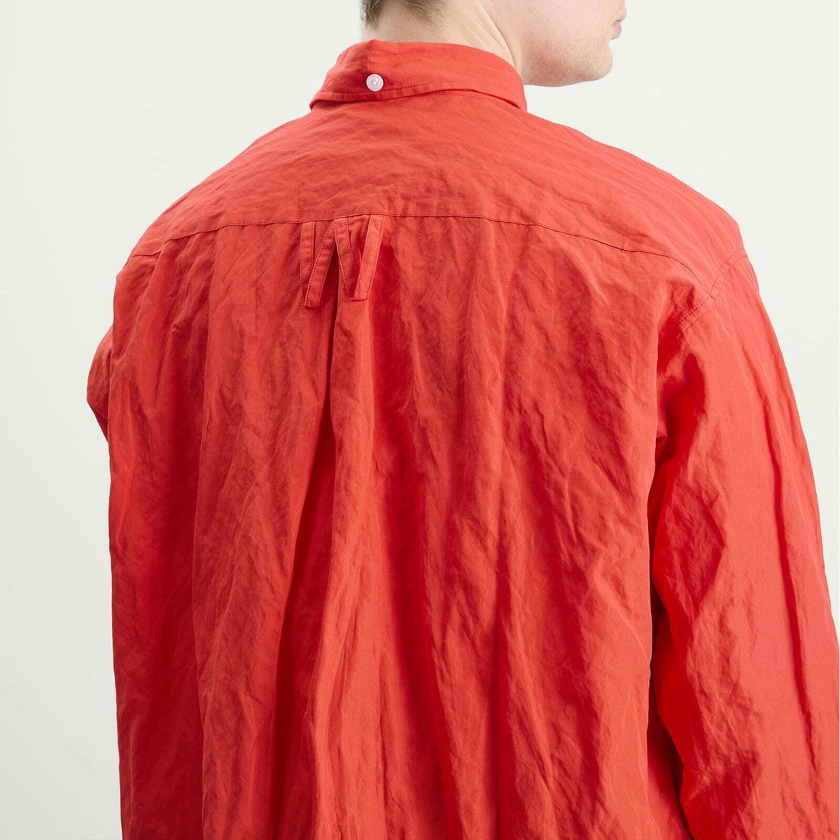 Willy Chavarria Men's Veterano Long Sleeve Shirt in Red Hot