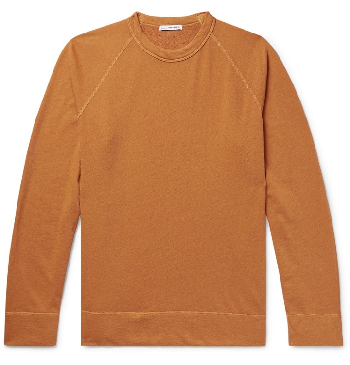 Photo: James Perse - Loopback Supima Cotton-Jersey Sweatshirt - Orange