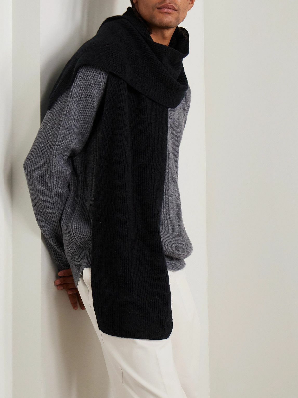 William Lockie - Ribbed Cashmere Scarf