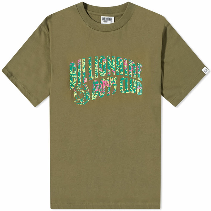 Photo: Billionaire Boys Club Men's Jungle Camo Arch Logo T-Shirt in Olive