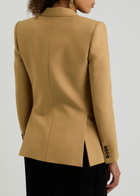 Chloe Double-breasted Wool Blazer Beige
