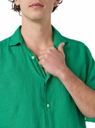 MC2 Saint Barth Man Green Linen Shirt Pamplona