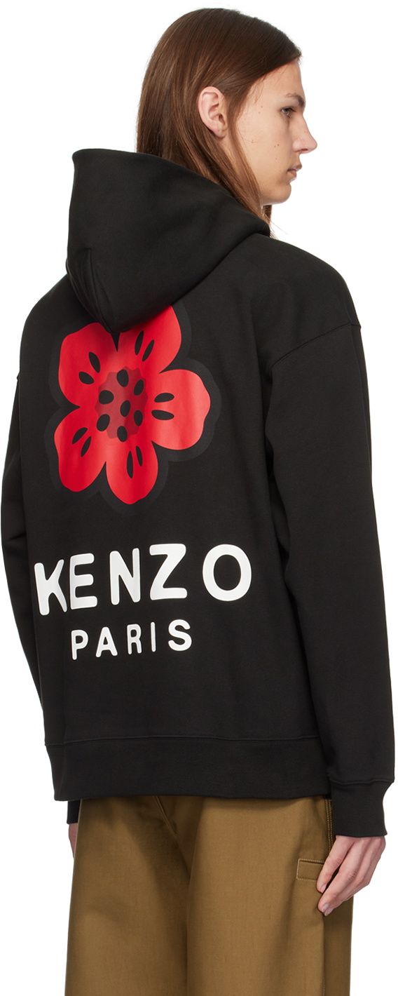 パーカー・フーディ Kenzo Embroidered Black Hoodie With Floral Motif Boke Flower' embroidered hoodie in cotton | Women's | KENZO
