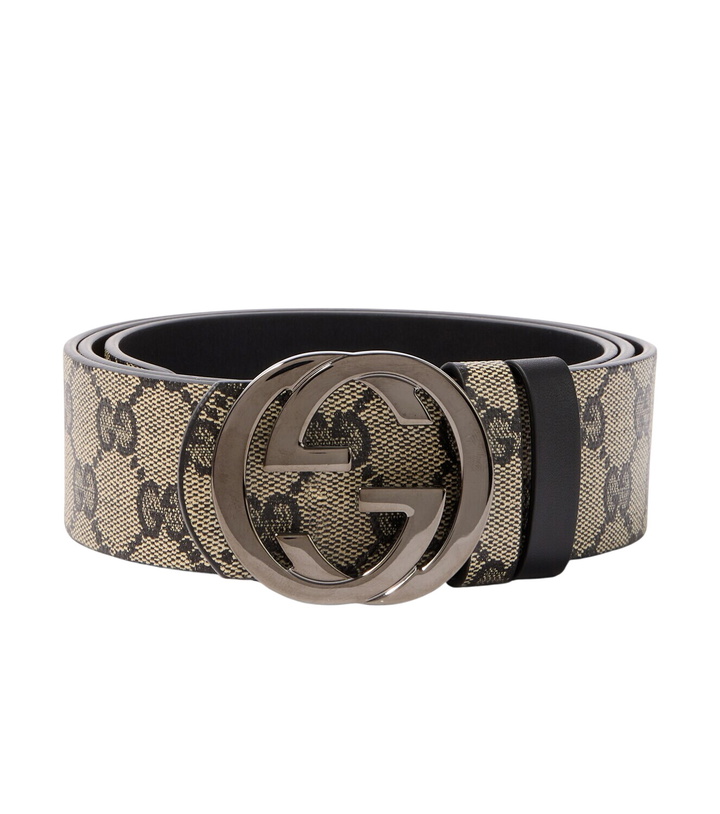 Photo: Gucci Interlocking G reversible GG canvas belt