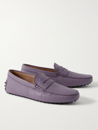 TOD'S - Gommino Full-Grain Leather Driving Shoes - Purple