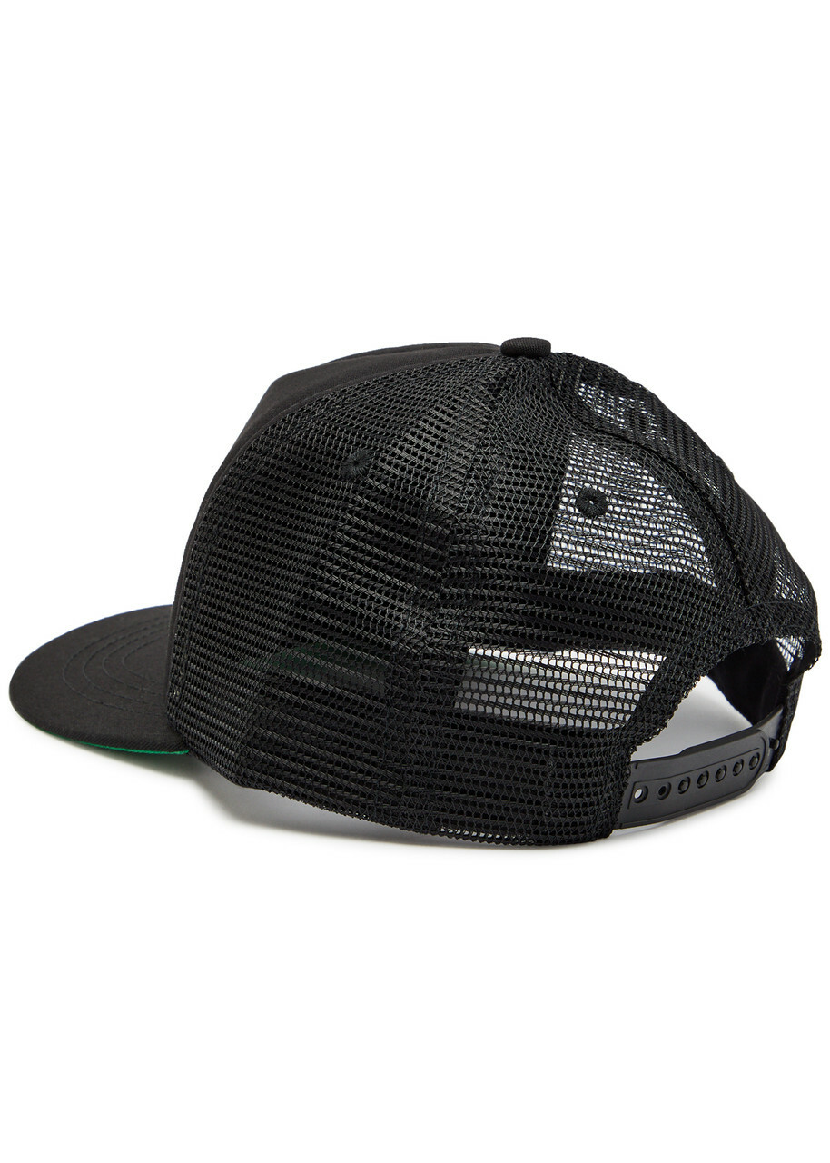 Rhude Fumar Logo Mesh and Woven cap - Black - One Size