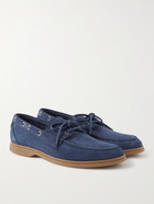 Brunello Cucinelli - Suede Boat Shoes - Blue